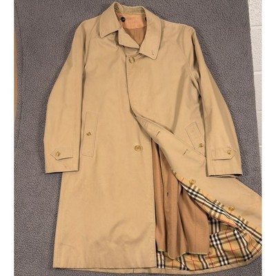 Vintage Burberry Trench Coat Car Nova Check Lining Removable Wool