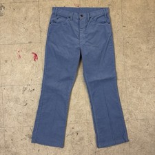 32x29 Levis 517 1512 Corduroy Pants 70s 80s USA Vtg Cords Light Blue Tag 34x30