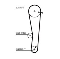 Gates 5568XS Zahnriemen, Hyundai Accent, Getz, Lantra, 880Mm 110-ZäHne
