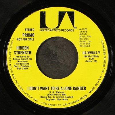 HIDDEN STRENGTH: Ich Will Kein Einzelgänger Sein / Mono UA 7'' Single 45 UPM