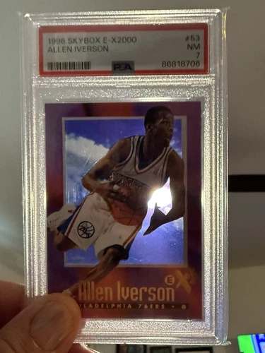1996 Skybox E-X2000 Allen Iverson ROOKIE RC #53 PSA 7 ⭐️⭐️⭐️