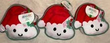3 Small Christmas Soft Plush Elf Head Stocking Stuffers ~5.5”x5”