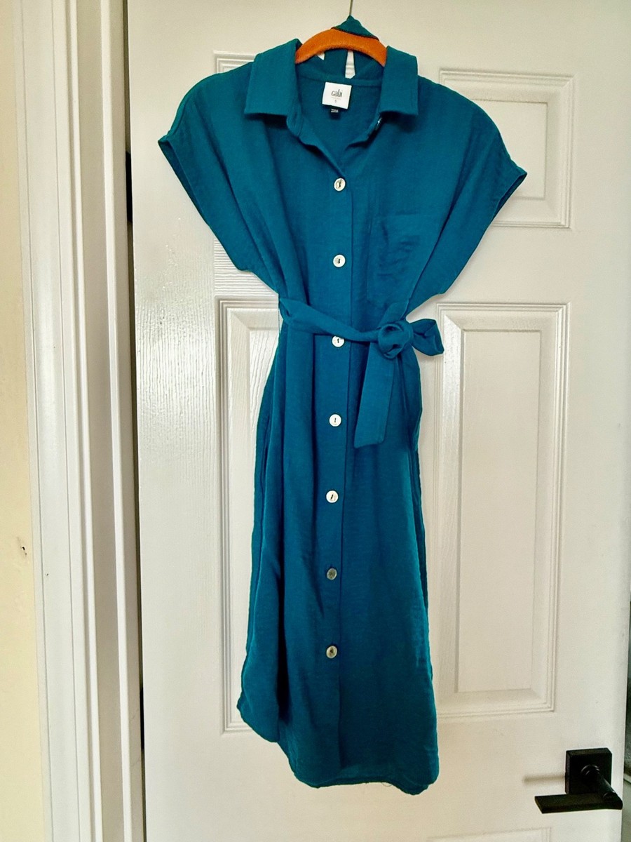 Cabi NWT 2026 New Arrival Shore Thing Dress SMALL Peacock Blue View 2