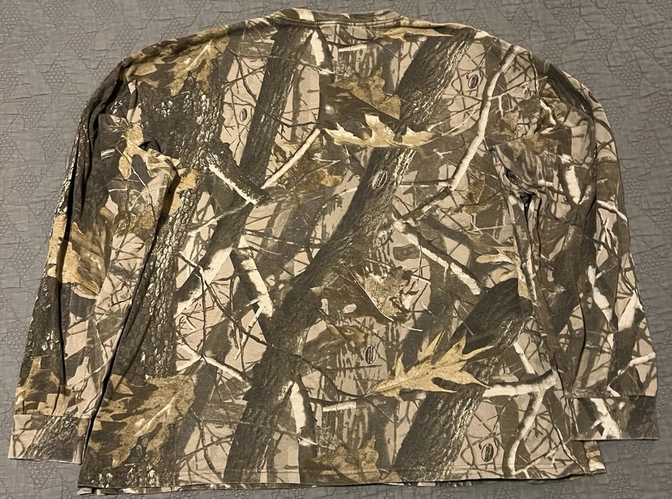 🟧🟧🟧 VINTAGE REALTREE HARDWOODS CAMO 90s LONG SLEEVE SHIRT MEN’S 2XL USA MADE - Image 2 of 4