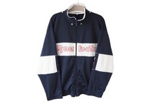 Vintage REEBOK Track Jacket Full Zip Size L/XL blue 90s big logo windbreaker