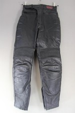 DYNAMIC LEATHERS BLACK BIKER TROUSERS + CE ARMOUR: WAIST 28-30IN/INSIDE LEG 30IN