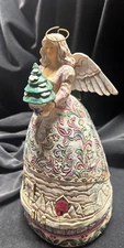 Vtg Heartwood Creek Jim Shore Winter Angel Figurine Christmas 9.5" tall