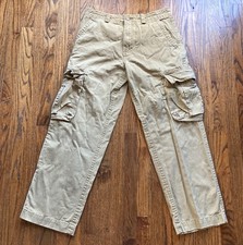 Vintage Aeropostale Cargo Pants Mens Size 32x32 Beige Baggy Y2K Military
