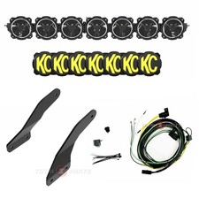 Kc Hilites Gravity Titan 7-light Led Roof Light Bar Kit Brackets For Maverick R