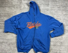 Florida Gators J America Hoodie Mens XXL Blue Full Zip L/S *Missing Zipper*