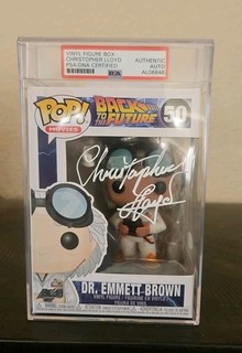 CHRISTOPHER LLOYD Signed DR EMMETT BROWN Back to The Future FUNKO POP Figure PSA