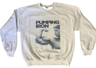 Golds Gym Arnold crew neck sweatshirt, pumping iron, workout, bodybuilding gift