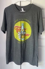 Topo Chico adult  t-shirt Gray Short-Sleeve Summer Beach Large Size 