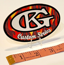 Vintage Grind King Trucks Custom Series Flames Logo Skateboarding Sticker