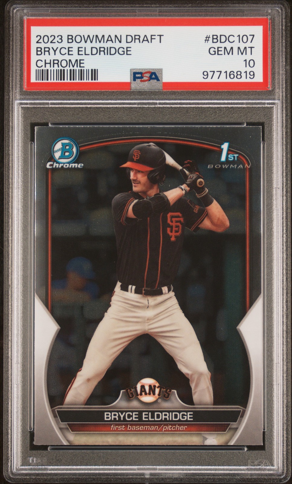2023 BOWMAN DRAFT CHROME #BDC107 BRYCE ELDRIDGE PSA 10