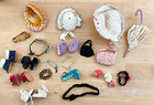 5 Vintage Hand Made Doll Outfits 7-8" Dolls + Lots of Accessories Crochet Estate — photo 10