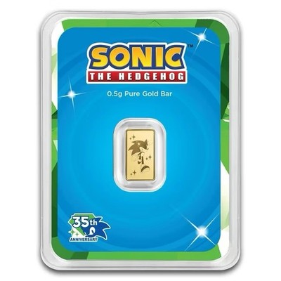 Sonic the Hedgehog 35th Anniversary 1/2 Gram Gold Bar In TEP