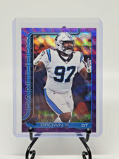Bobby Brown III 2025 Topps Chrome #46 Purple Wave Refractor #/75 PANTHERS