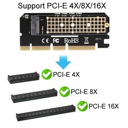 Desktop-PCI-E X4 Auf 1-Port M-Key PCI-E Nvme M.2 SSD-Erweiterungskarte KUI - Afbeelding 13 van 16