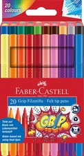 FABER-CASTELL 155320 - Fasermaler GRIP Colour Marker, 20er Etui 1 st ck 20er Pa