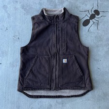Carhartt brown Sherpa lined work wear vest Medium