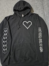 Anime Graphic Black Pullover Hoodie Size 3XL