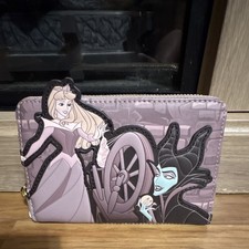 Loungefly Disney Sleeping Beauty Mini Purple Zip-Around Wallet