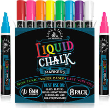 LANA  LUCA Liquid Chalk Markers for Blackboards - Bold Color Dry Erase Marker P