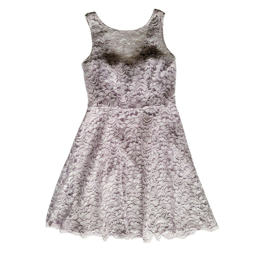 David's Bridal Dress Size 10 Purple Pre-Loved Lace Bridesmaid Short Cocktail