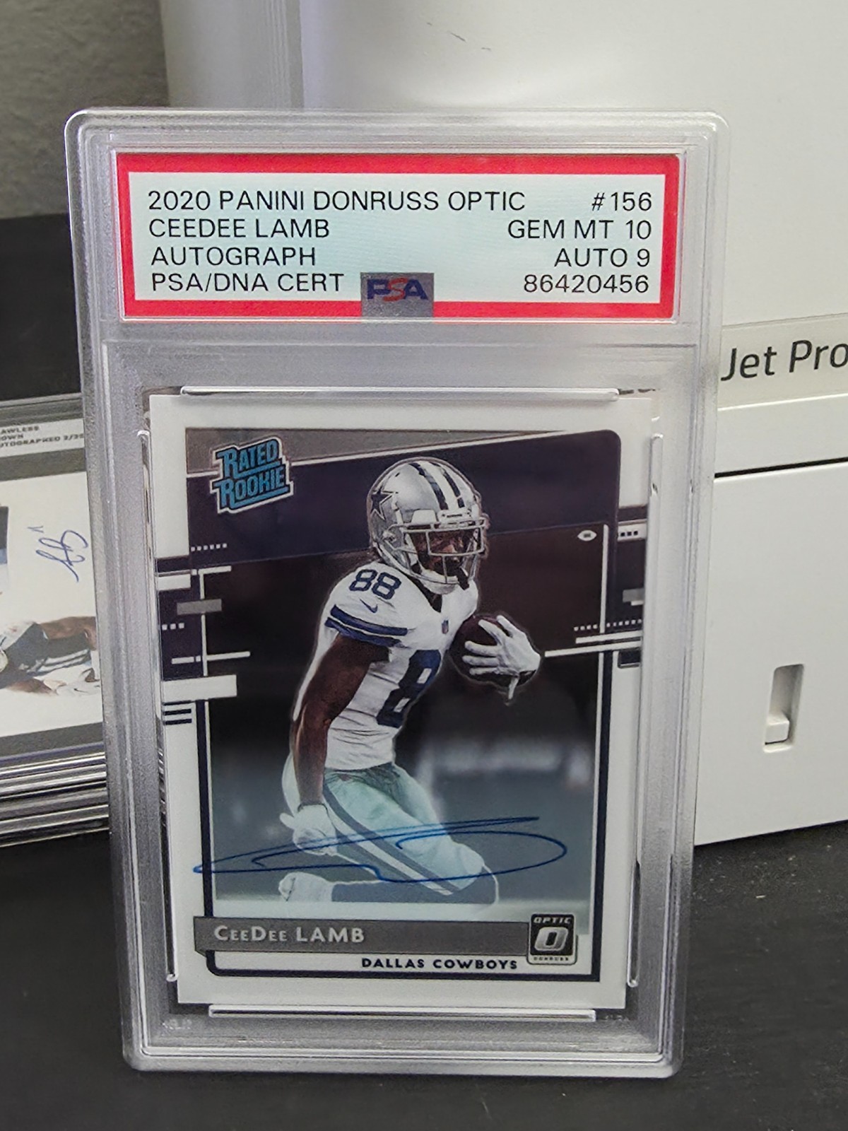 2020 Panini Donruss Optic Ceedee Lamb Rookie Auto /150 #156 PSA 10