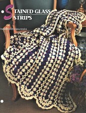 Stained Glass Strips Annie's Attic Afghan Crochet Pattern Page