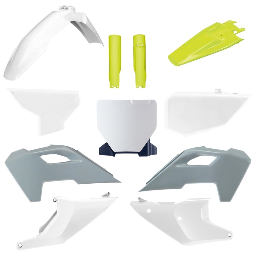 HUSQVARNA TC125 TC250 OEM POLISPORT PLASTIC KIT WHITE GREY OEM 2023-2024 - Image 3