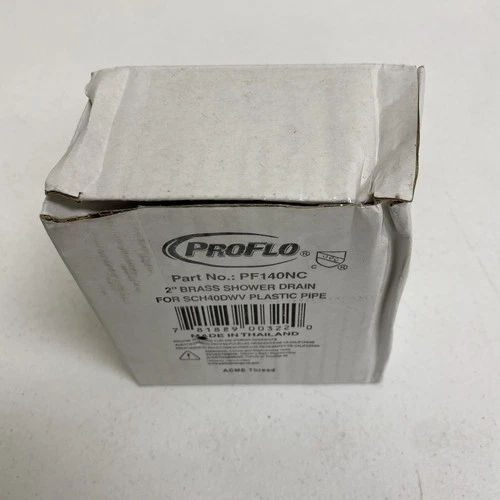 ProFlo 4-1/4" Brass Snap-in Shower Drain PF140NC SS Grate for 2" SCH40DWV Pipe - Picture 6 of 7