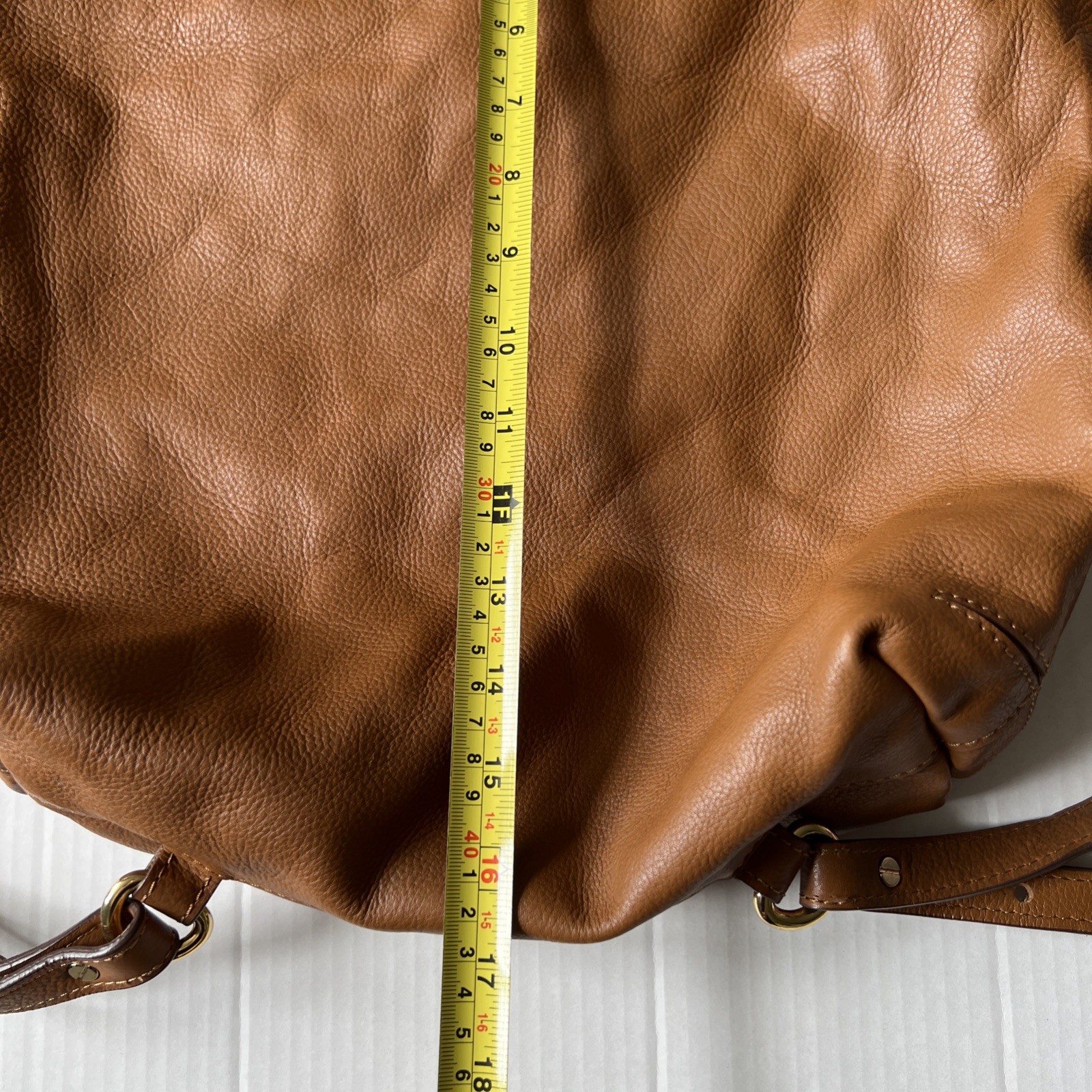 Zara Man/Women Brown Large Cow Leather Bag Backpack Convertible💖EXCELLENT💖 thumbnail 2