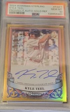 2024 Kyle Teel Bowman Sterling Gold Refractor Auto /50 #PA-KT PSA 10