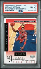 Michael Jordan 1998 Upper Deck MJ Career Collection Pictures of Excellence PSA 8