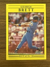1991 Fleer - George Brett #552 First stats dividng line is under '80 Royals'