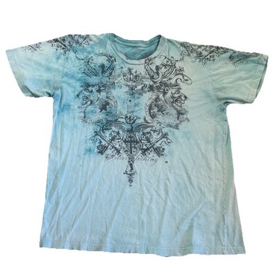 Vintage Filter Clothing Limited Edition Y2K Short Sleeve Shirt Large Blue