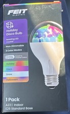 LED Disco Light Bulb, Rotating Multi-Color with 4 Modes Disco, Snow, Holiday, H