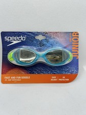 Speedo Junior Swim Goggles Jr Amp Mirrored Anti Fog UV Protection Ages 6-14