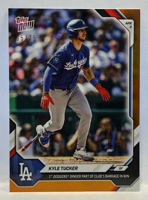 2026 Topps Now #45 Kyle Tucker Los Angeles Dodgers ORANGE Foil Parallel 05/25