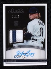 2022 Chronicles Studio Black Material Signatures 11/25 Shane Baz Auto 0i8b