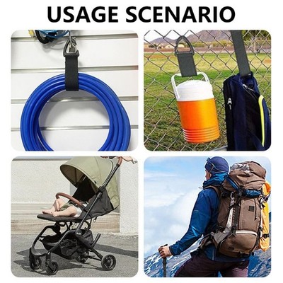 Webbing Hanging Buckle Strap Belt Keyring Keychain Tactic Hook for Backpacking