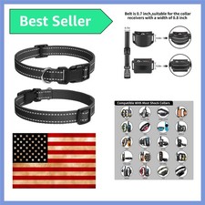 Shock Collar Replacement Strap, Reflective Black Nylon, 3/4 x 28 Inch, with D...