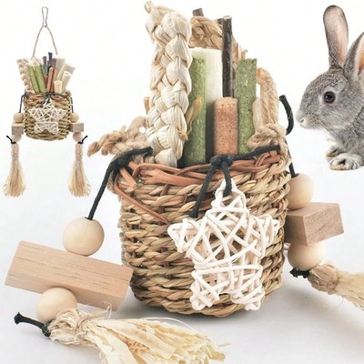 Organic Small Pet Chew Toys Teeth Grinding for Rabbits Guinea Pigs