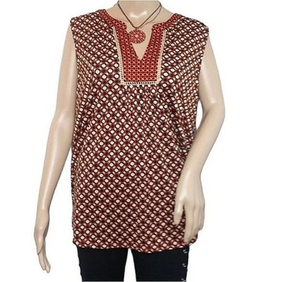 Faith and Joy by Monteau Geometric Tunic Top
