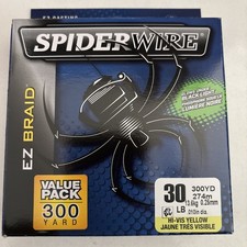Spider wire Ez Braid 300 Yard 30lb Hi-vis Yellow Fishing line