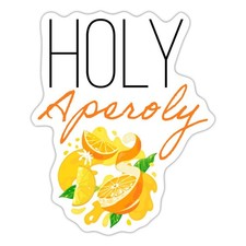 Adesivo sticker fruttato cocktail Holy Aperoly, max 10 x 10 cm, 10 x 10 cm
