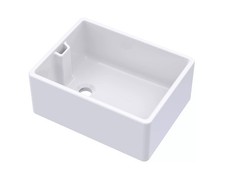 Traditional Fireclay Ceramic Belfast Sink with Overflow, Single Bowl - 595mm