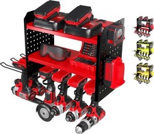 Power Tool Organizer-6 Drill Holder Wall Mount 3 Tier Heavy-Duty Hand Tool